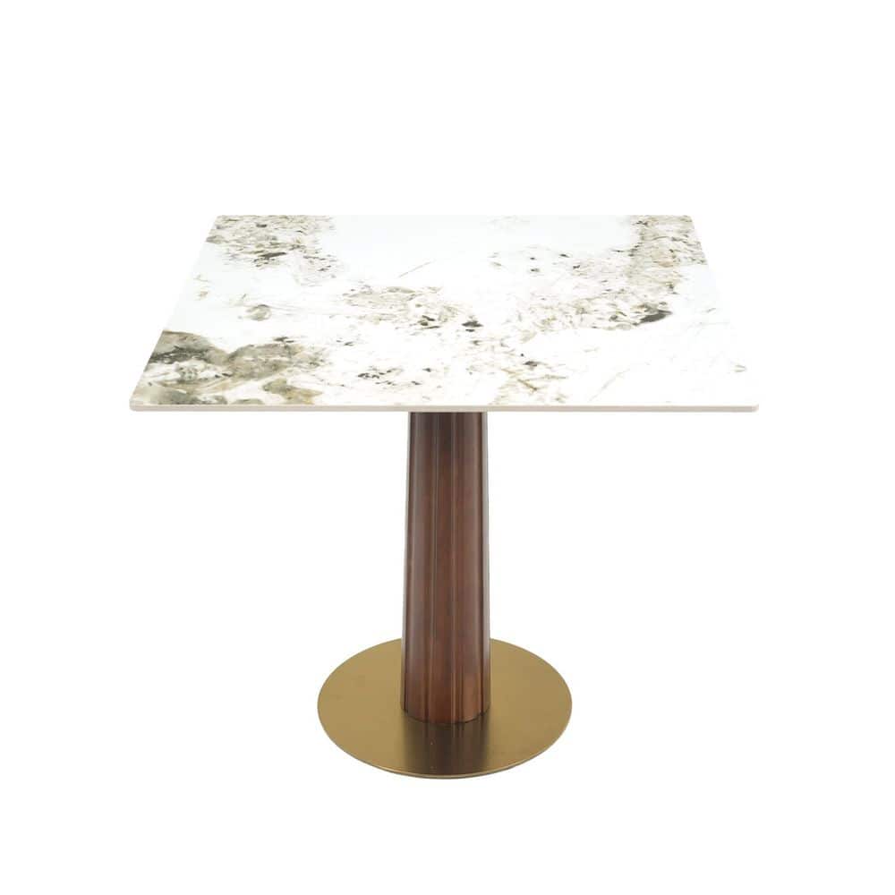 33.46 in. Pandora Square Marble Top Coffee Table Conversation Accent Table Sets with Solid Wood Base,2 Solid Wood Chairs price history on PriceWatchPro