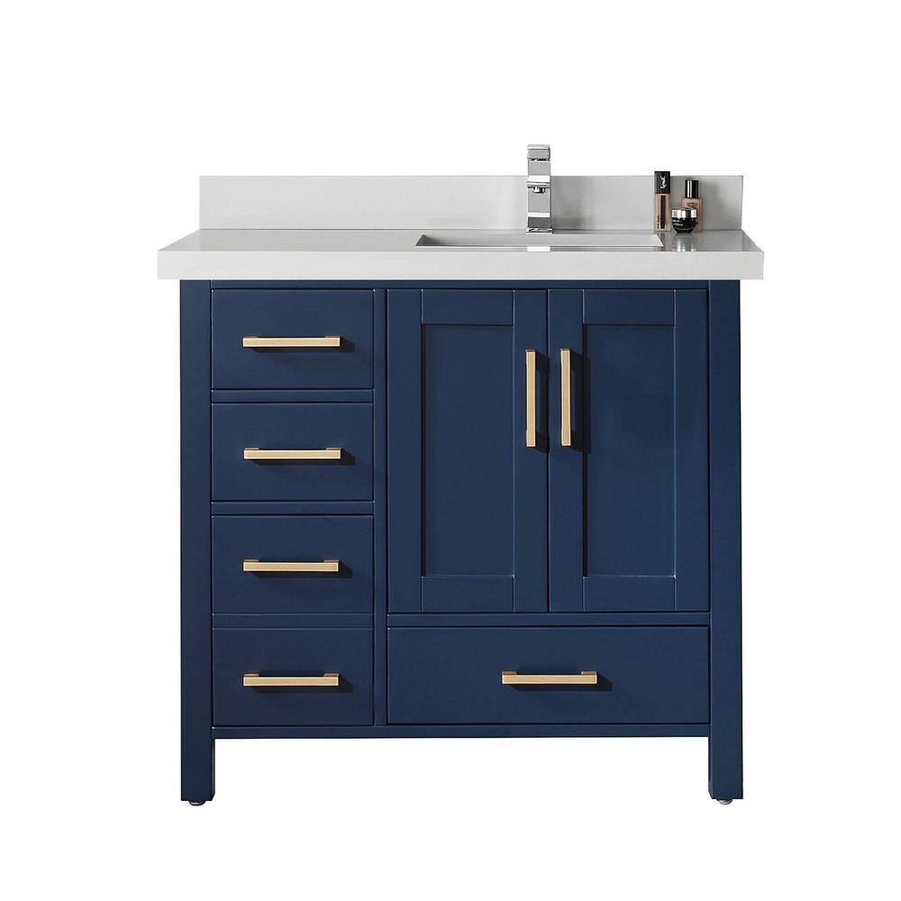 Willow Collections Malibu 36 in. W x 22 in. D x 36 in. H Right Offset ...