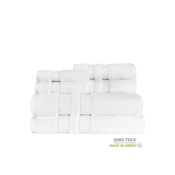 Caro Home Bel Aire 6 Piece White Towel Set
