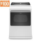 7.4 cu. ft. White Electric Dryer with Steam and Advanced Moisture Sensing Technology, ENERGY STAR