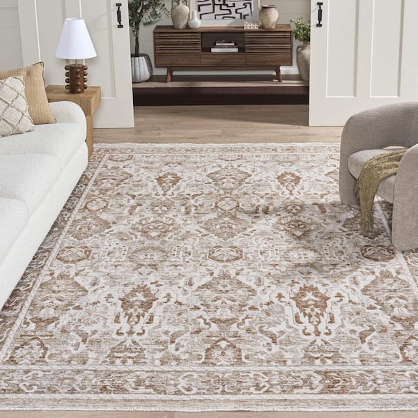 Kendal 9ft. x 13 ft. Ivory/Rust Beige Persian Area Rug