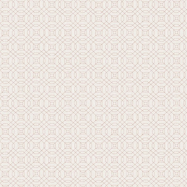 Unbranded Metallic FX White and Light Rose Gold Geometric Non-Woven Paper Wallpaper Sample