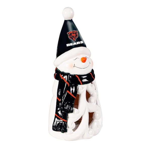 Team Sports America Chicago Bears Snowman LED Christmas Garden Statuary, 8 in.