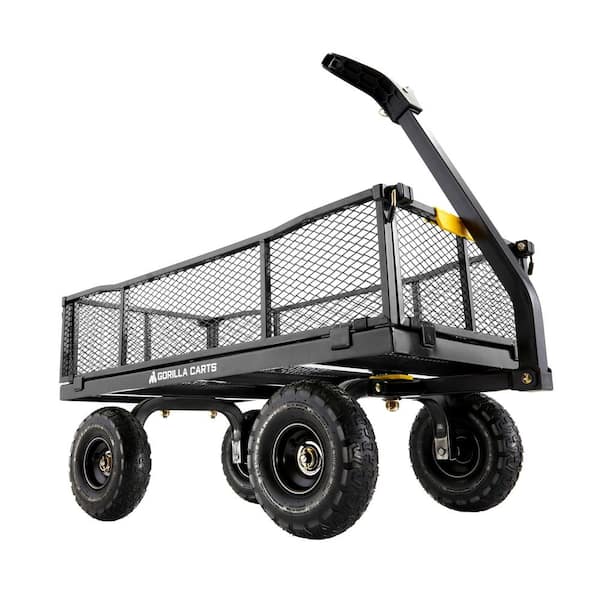 GORILLA CARTS 4 cu. ft. Steel Utility Garden Cart (Color May Vary by Store)