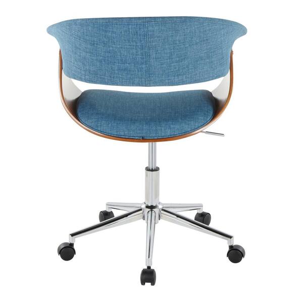 Lumisource Vintage Mod Fabric Adjustable Height Office Chair in