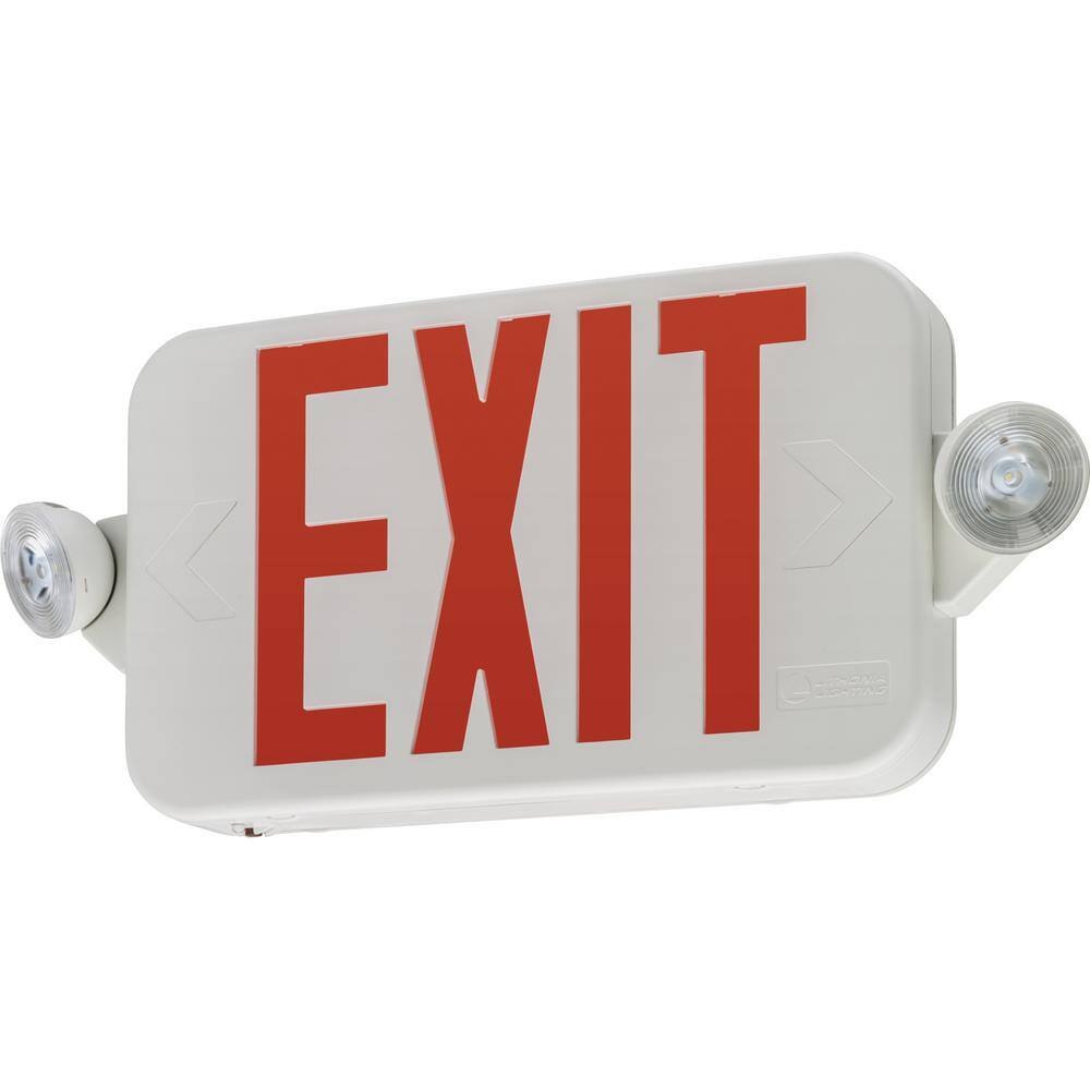 White LED Emergency Exit Sign with Lights