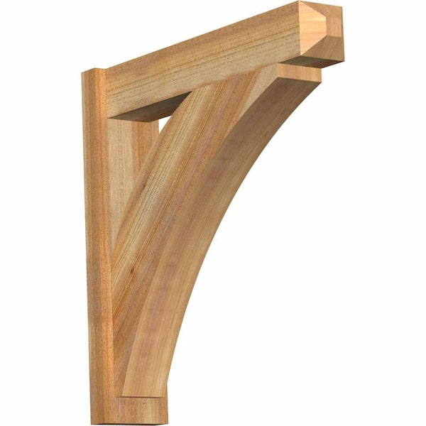 Ekena Millwork 6 in. x 28 in. x 28 in. Western Red Cedar Thorton Craftsman Rough Sawn Outlooker