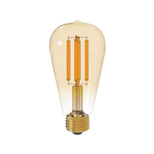 60-Watt Equivalent ST19 Warm White (Less Than 2700K) Dimmable LED Edison Light Bulb (2200K) (1-Piece)