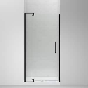 Echelon 36 in. x 70 in. Frameless Pivot Shower Door in Matte Black with Clear Glass