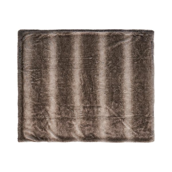 Unbranded Elegant Series Brown Luxurious Theme Faux Fur Throw Blanket, Office Blanket, Heating Blanket, Travel Blanket