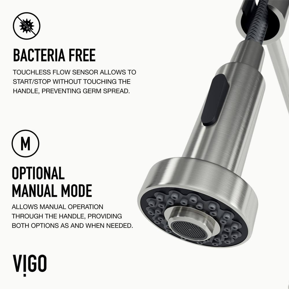 Stainless Steel Touchless Pull-Down Kitchen Faucet with Spray