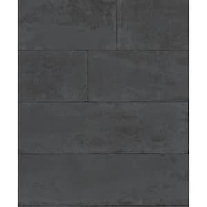 57.8 sq. ft. Lanier Black Stone Plank Strippable Wallpaper Covers