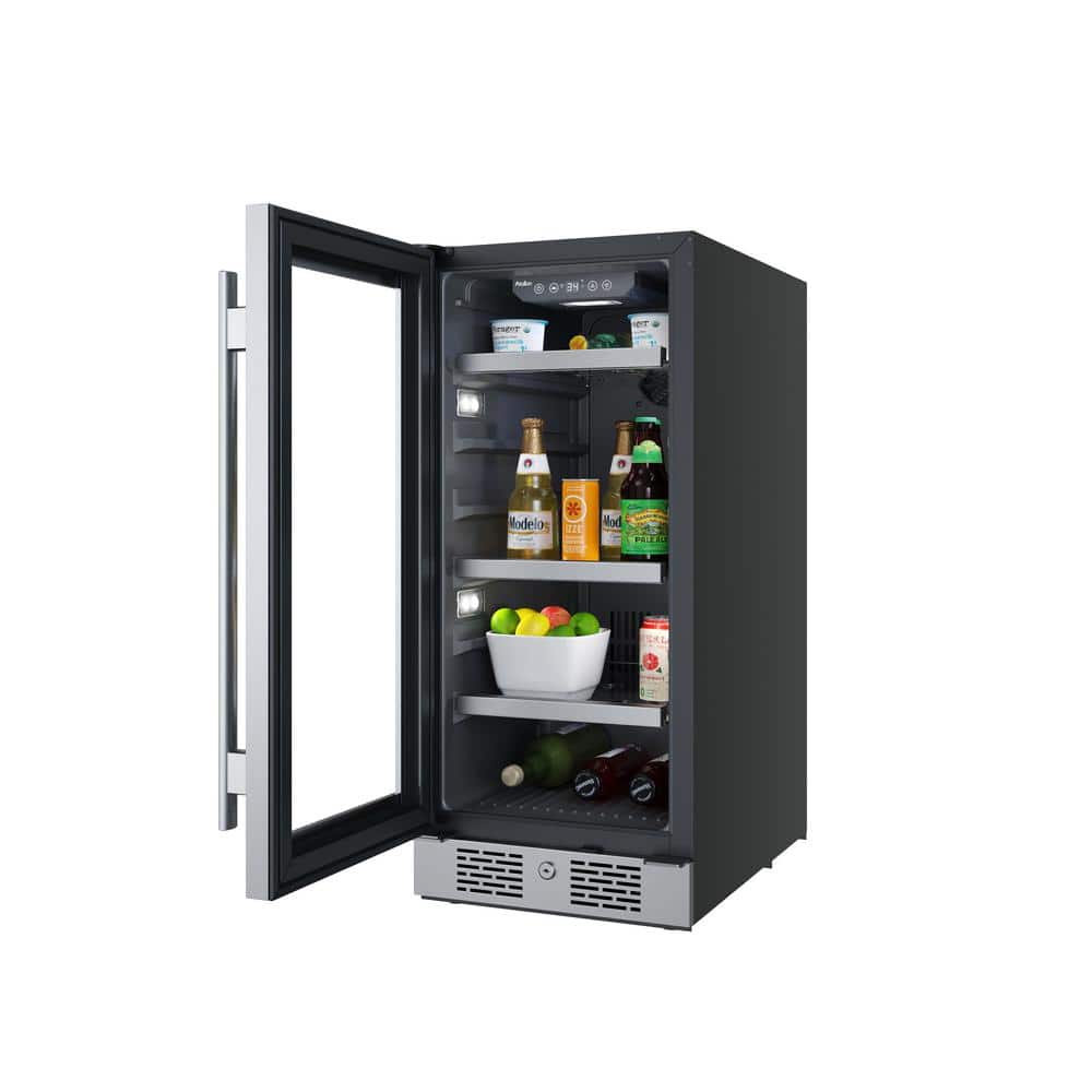 15-Inch Stainless Steel Smart Undercounter Beverage Refrigerator