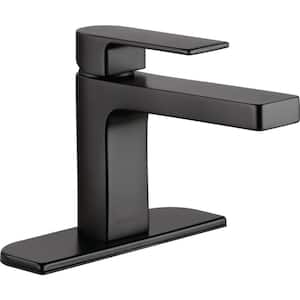 Xander Single Hole Single-Handle Bathroom Faucet with Metal Pop-Up Assembly in Matte Black