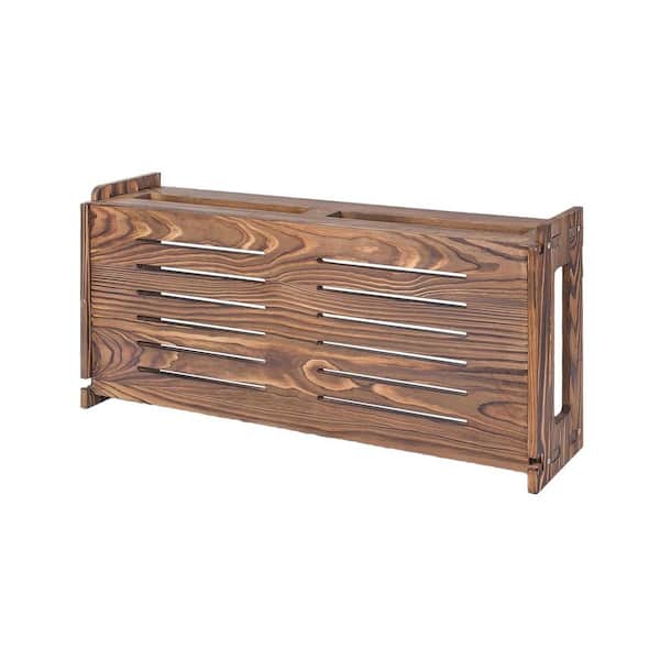 Wood WiFi Router Power Strip Cable Management Storage Box Wall Mount Shelf Router Cover Organizer 1 Piece