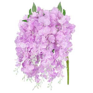 30 in. Lavender Artificial Wisteria Flower Stem Hanging Spray Bush (Set of 2)