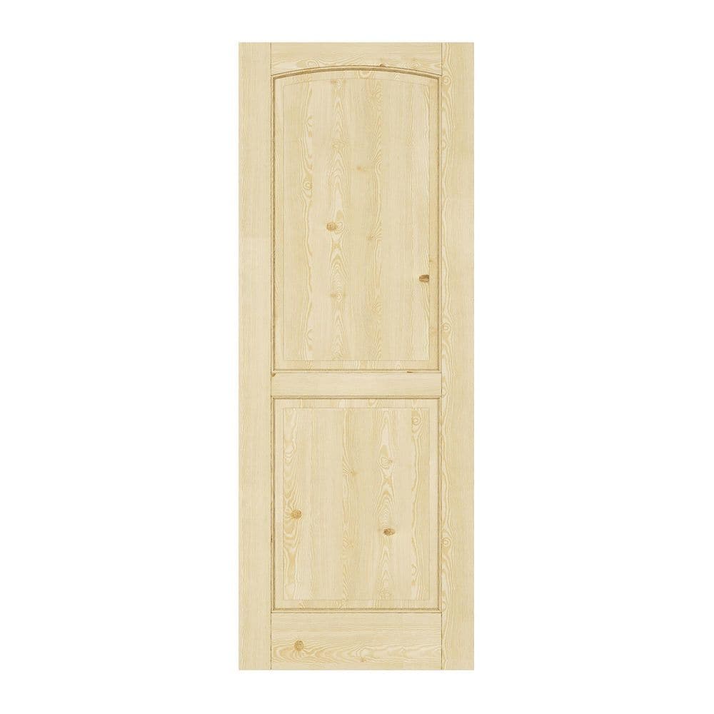 28 in. x 80 in. Arch Top 2 Panel Solid Core Unfinished Pine Interior Door Slab without Hardware price history on PriceWatchPro