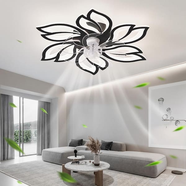 Staykiwi 26 in. Smart Indoor Black Ceiling Fan with Integrated LED with Remote Control