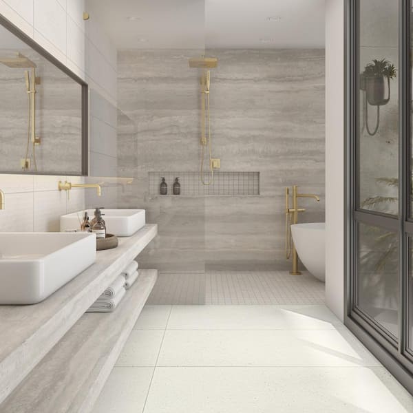 Bryne Coastline 12 in. x 24 in. Glazed Ceramic Mosaic Tile (24 sq. ft./case)