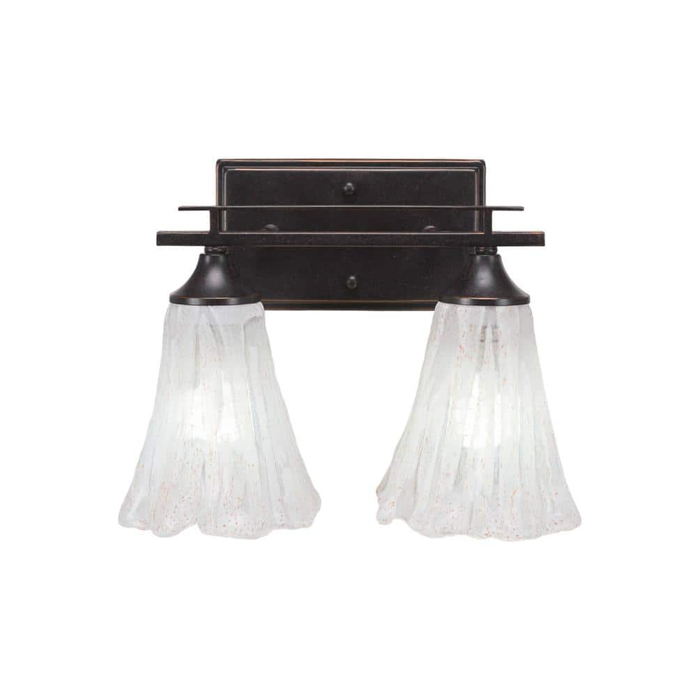 Ontario 13.5 in. 2-Light Dark Granite Vanity Light