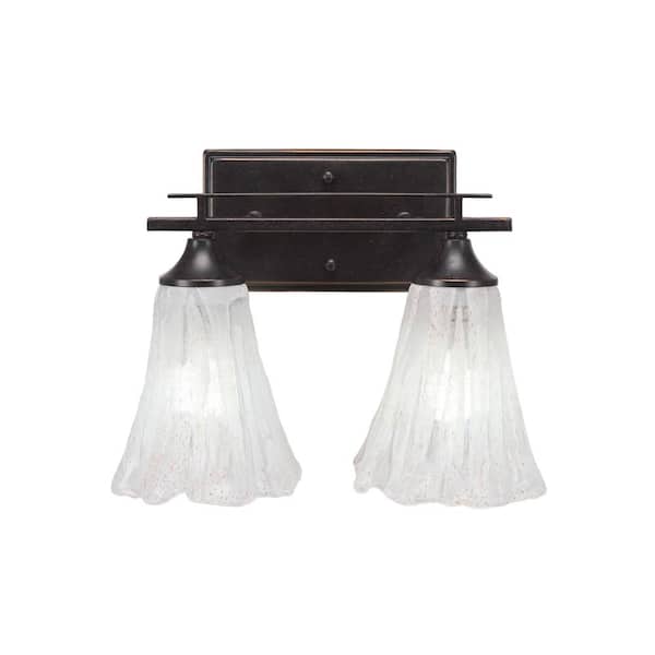 Unbranded Ontario 13.5 in. 2-Light Dark Granite Vanity Light