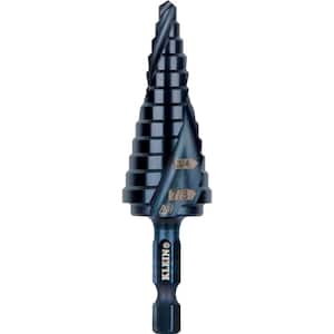 #14 3/16 in. to 7/8 in. Step Drill Bit, Impact Shaft, Double Spiral Flute