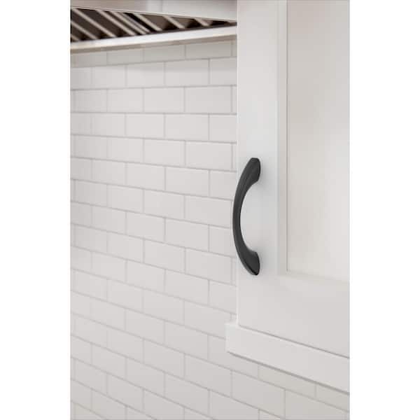 Vaile 3 in. (76mm) Modern Matte Black Arch Cabinet Pull
