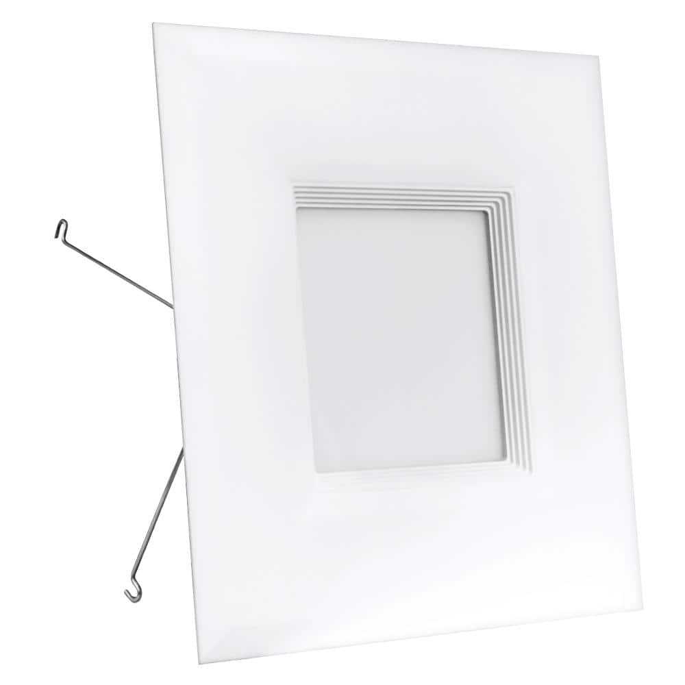 6 in. 850 Lumens 3000K Warm White Dimmable Square Integrated LED Retrofit R