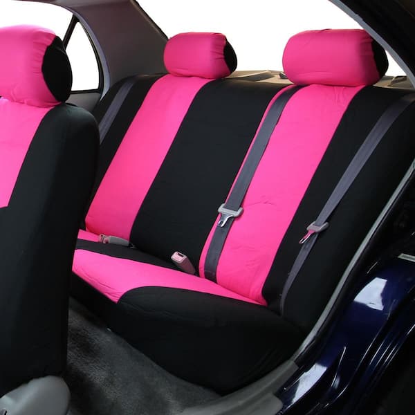 FH Group Flat Cloth 43 in. x 1 in. x 23 in. Full Set Seat Covers, Purple