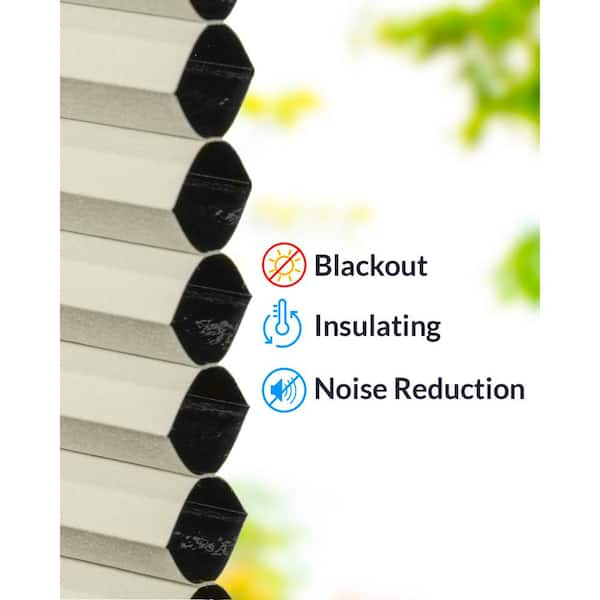 Chicology Cordless Top Down Bottom Up Blackout Cellular Shade Neutral White 42 in. W x 48 in. L