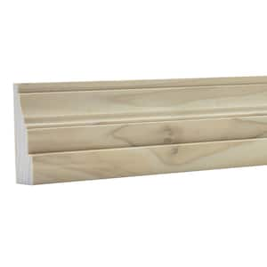 .75 in. D x 2.5 in. W x 92 in. L Unfinished Poplar Wood Charlotte Chair Rail Moulding