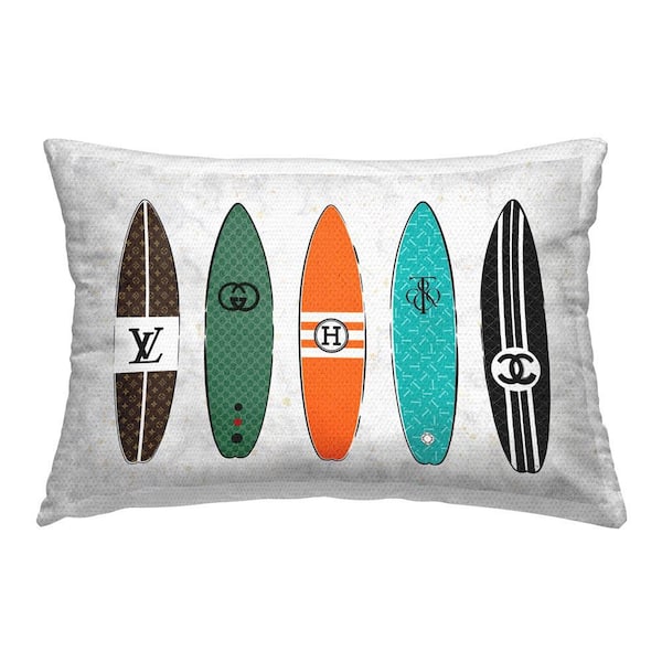 Stupell Industries Designer Brand Surfboards Outdoor Printed Throw Pillow by Martina Pavlova