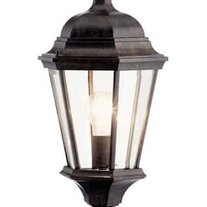 Madison 1-Light Tannery Bronze Aluminum Hardwired Waterproof Outdoor Post Light with No Bulbs Included (1-Pack)