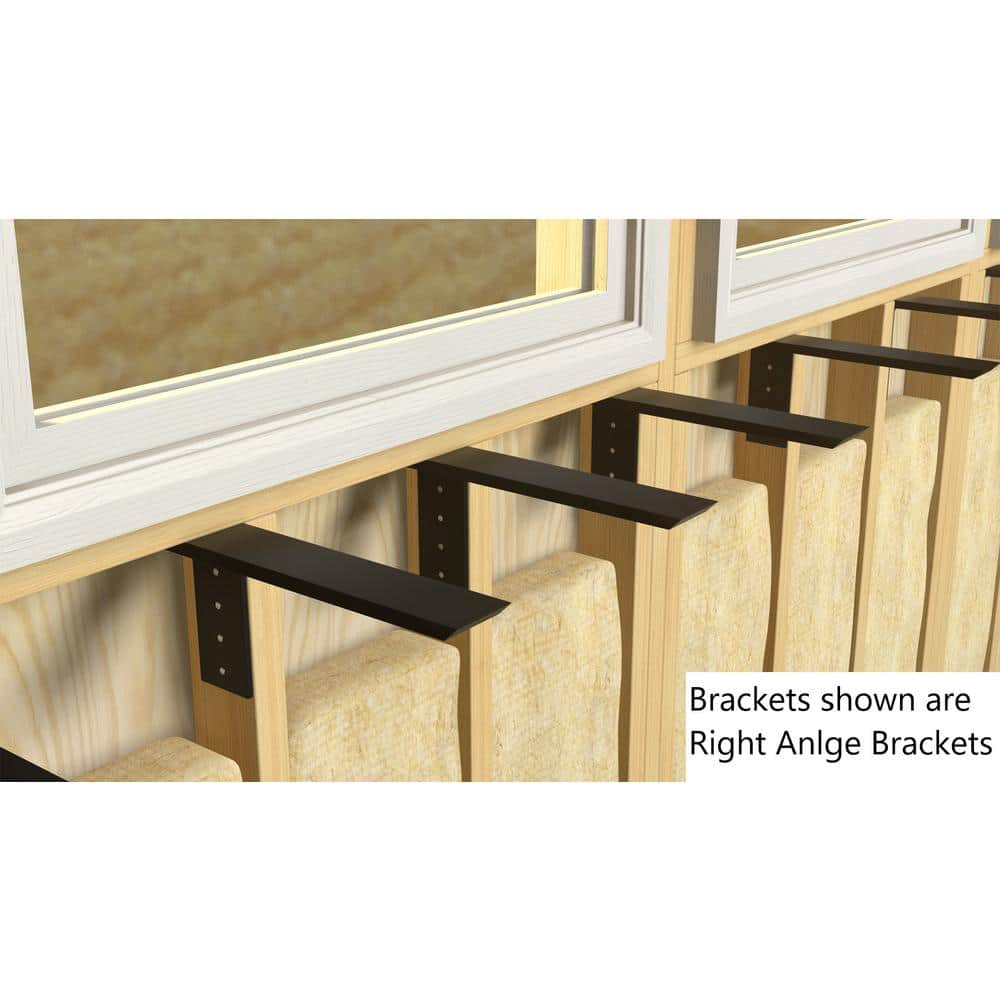 16-Inch Black Steel Right Angle Hidden Countertop Support Bracket