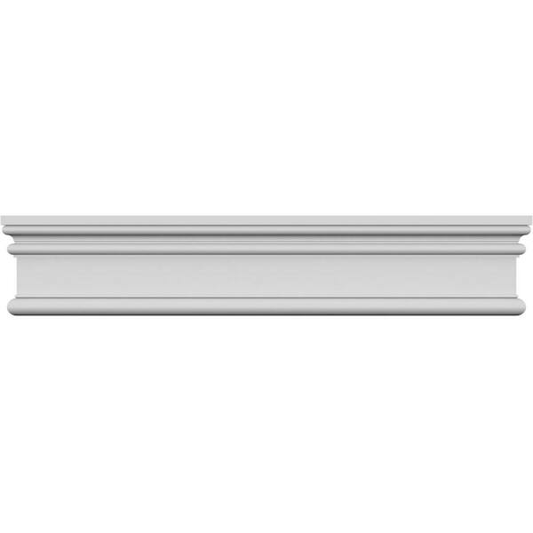 Ekena Millwork 7/8 in. x 106 in. x 3-1/2 in. Polyurethane Bedford Crosshead Moulding