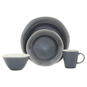 16-Piece Seaton Grey Ceramic Dinnerware Set (Service for 4 people)