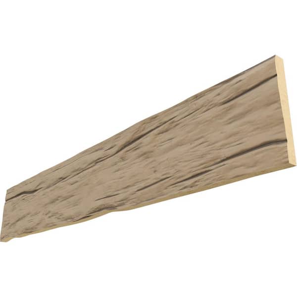 Ekena Millwork Endurathane 1 in. H x 12 in. W x 8 ft. L Riverwood Almond Faux Wood Beam Plank