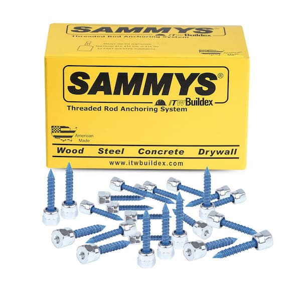 5/16 in. x 1-3/4 in. Vertical Rod Anchor Super Screw with 1/4 in. Threaded Rod Fitting for Concrete (25-Pack)