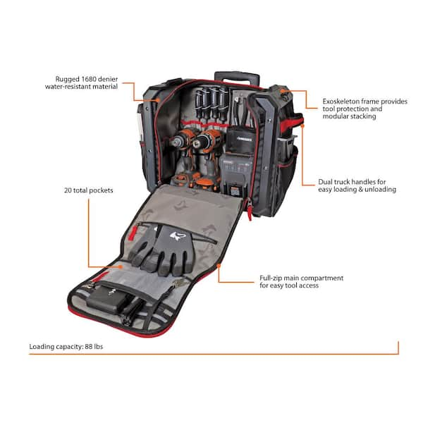 Husky Heavy-Duty 20 in. PRO Power Tool Bag H-022-SLO - The Home Depot