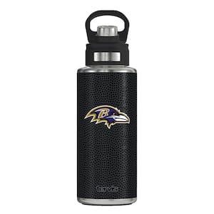 NFL BAL RAVENS LOGO BK 32OZ Wide Mouth Water Bottle Powder Coated Standard Lid