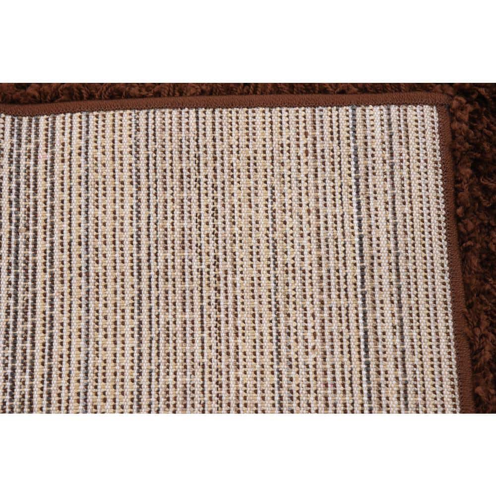 Luxe Comfort Solid Shag Rug, Chocolate Brown 10'x13'