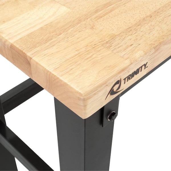 Trinity 72 in. x 19 in. Wood Top Work Table