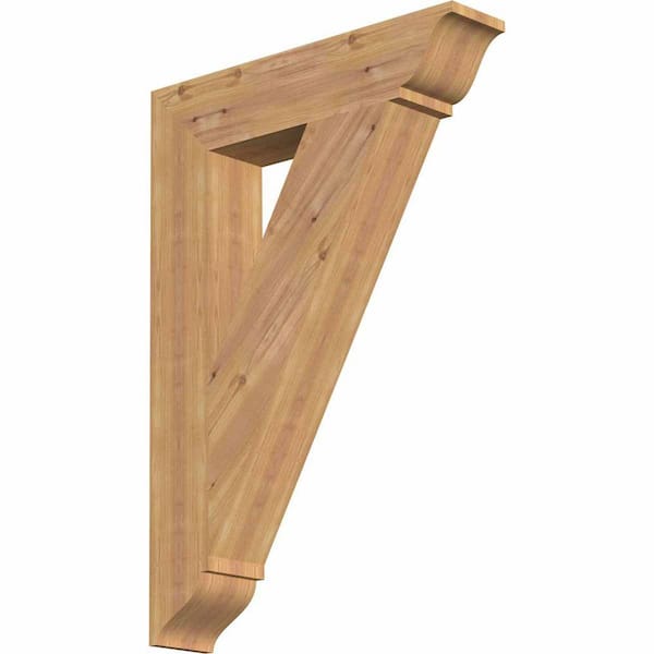 Ekena Millwork 5.5 in. x 40 in. x 28 in. Western Red Cedar Traditional Smooth Bracket