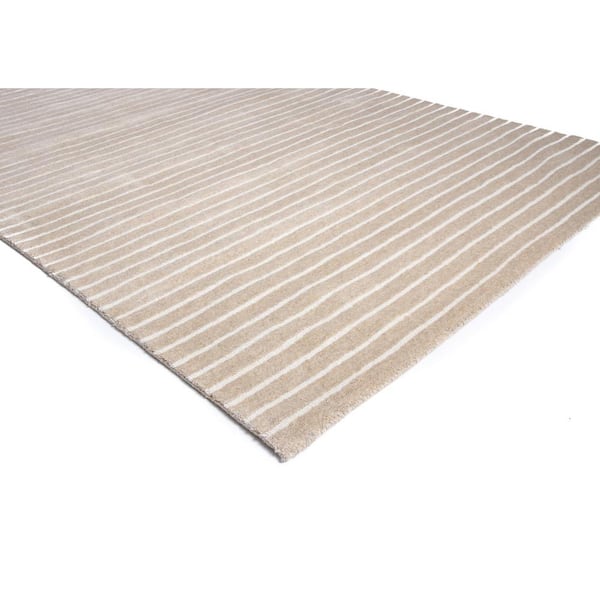 Contempo Brentwood Beige 8 ft. x 10 ft. Striped Contemporary Area Rug