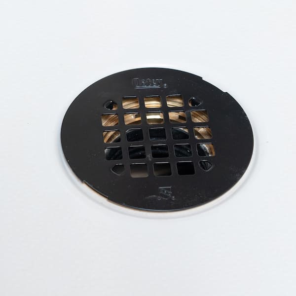 4-1/4 in. Round Snap-Tite Black Matte Snap Strainer