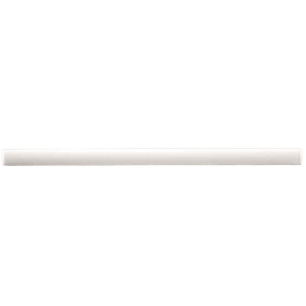 Castillo Demi-Bullnose Matte White 1/2 in. x 12 in. Matte Ceramic Wall Tile Trim price history on PriceWatchPro