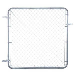 6 ft. W x 4 ft. H Galvanized Metal Adjustable Single Walk-Through Chain Link Fence Gate