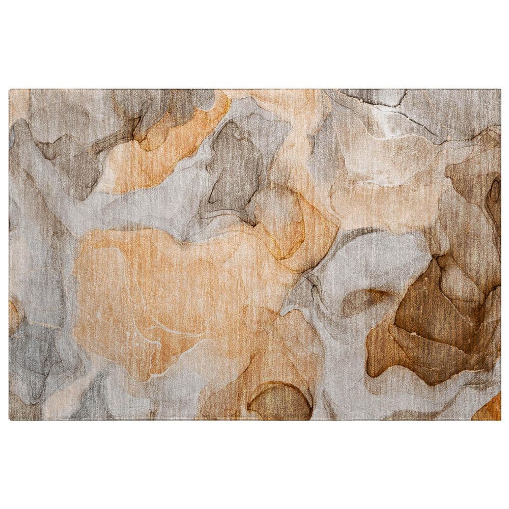 Dream Shag Premium Machine Washable Abstract ADS504 Orange 2 ft. x 3 ft. Accent Rug price history on PriceWatchPro