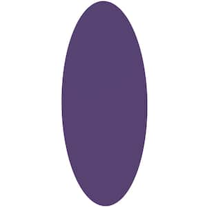 47 in. x 20 in. Oval Oval Frameless Purple Wall Mirror