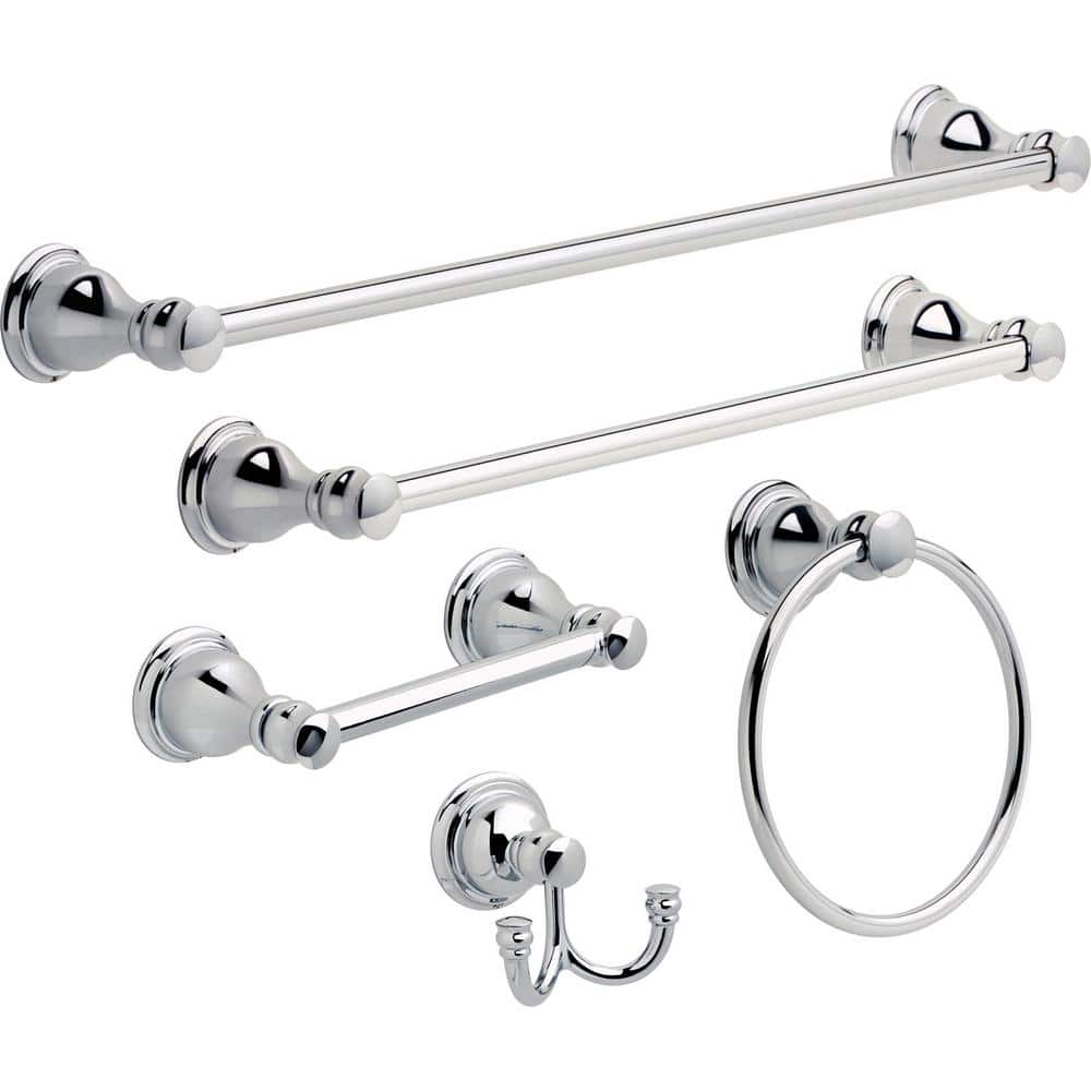 Polished Chrome Wall Mounted Circular Towel Ring